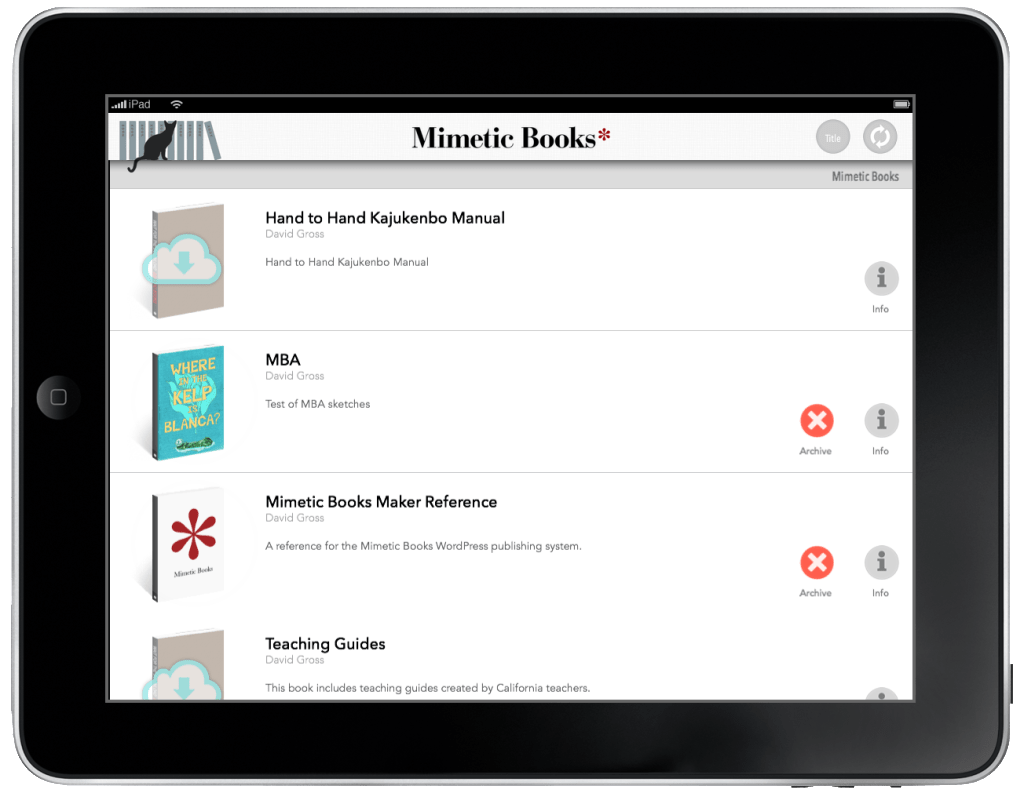 library screen shot